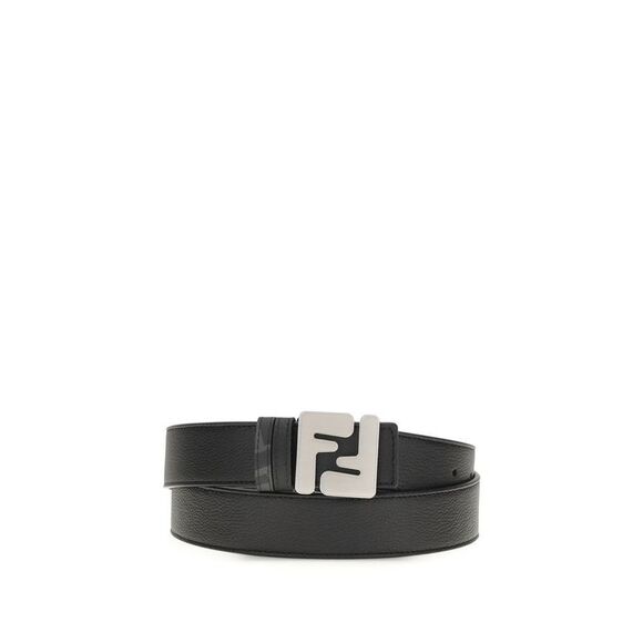 Fendi Black Calf Leather Bos Taurus Regular Men's Belt